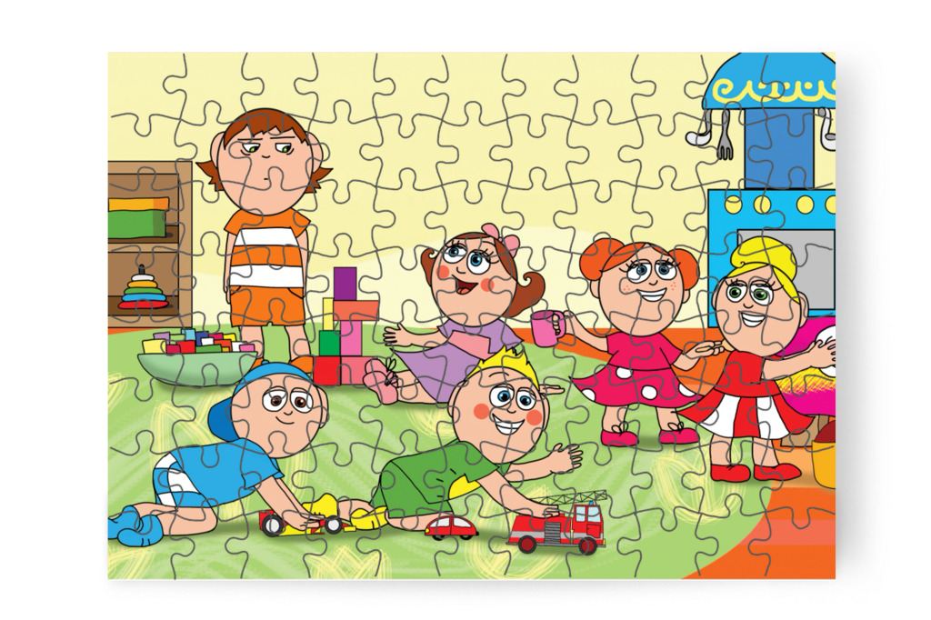 Semmihez sincs kedve – Ádám és a mobiltelefon puzzle, 88 darab [TC43-25-P88]