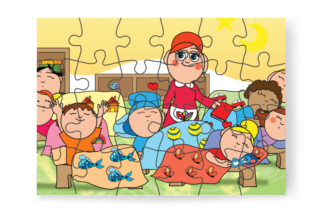 Délután újra kipihent – Ádám és a mobiltelefon puzzle, 24 darab [TC43-27-P24]