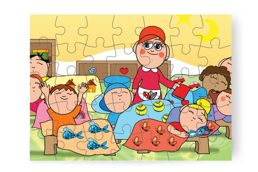 Délután újra kipihent – Ádám és a mobiltelefon puzzle, 35 darab [TC43-27-P35]