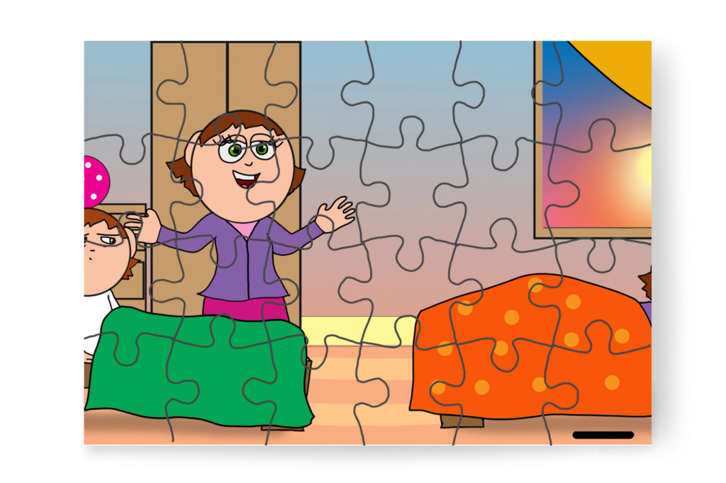 Újabb álmos reggel – Ádám és a mobiltelefon puzzle, 24 darab [TC43-31-P24]
