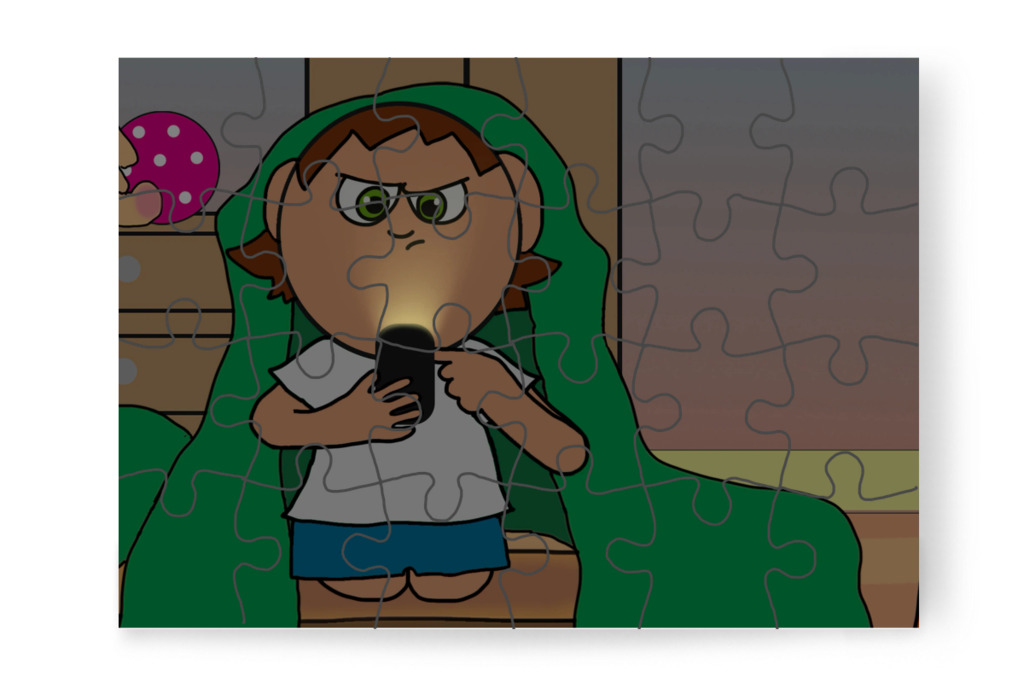 A telefon új jelszót kér – Ádám és a mobiltelefon puzzle, 24 darab [TC43-36-P24]