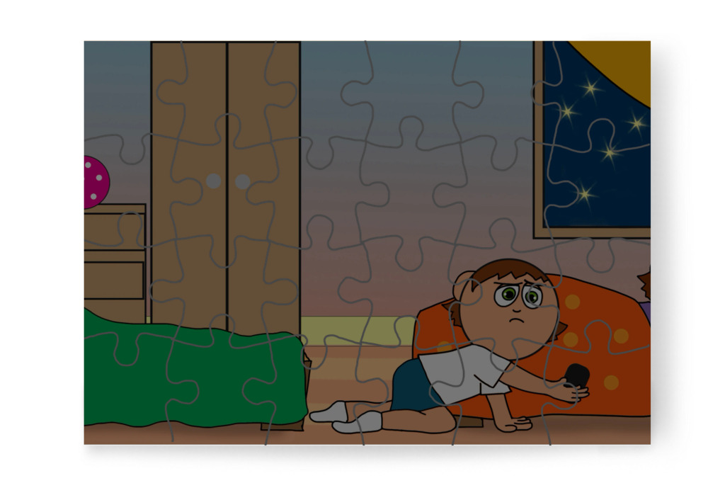 Visszateszi Izabella telefonját – Ádám és a mobiltelefon puzzle, 24 darab [TC43-38-P24]