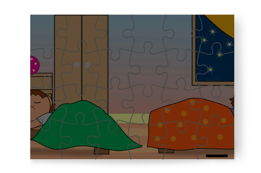 Mérgelődik, majd elalszik – Ádám és a mobiltelefon puzzle, 24 darab [TC43-39-P24]