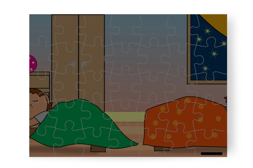 Mérgelődik, majd elalszik – Ádám és a mobiltelefon puzzle, 35 darab [TC43-39-P35]