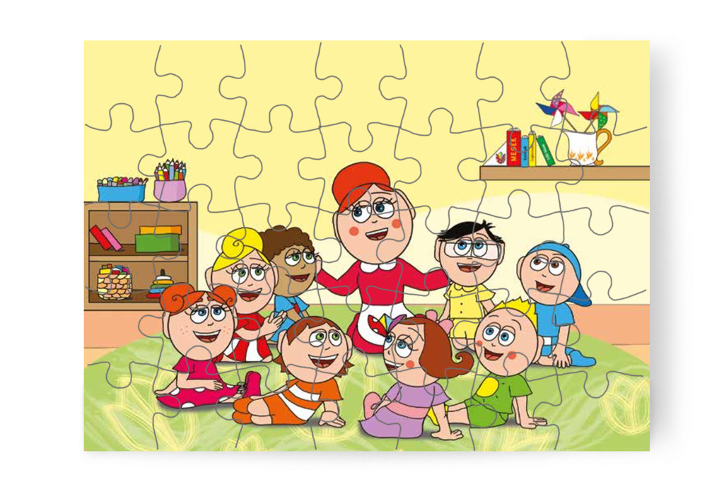 Óvónéni mondókát tanít a gyerekeknek – Patrik és a pisi ügy puzzle, 35 darab [TC13-01-P35]