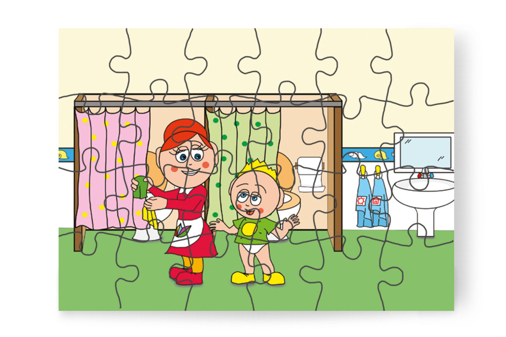 Patrik szól, hogy vécére kell mennie – Patrik és a pisi ügy puzzle, 24 darab [TC13-07-P24]