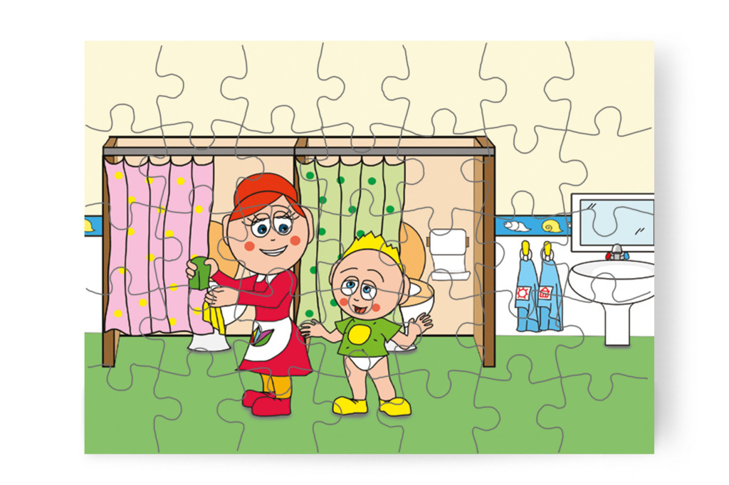 Patrik szól, hogy vécére kell mennie – Patrik és a pisi ügy puzzle, 35 darab [TC13-07-P35]