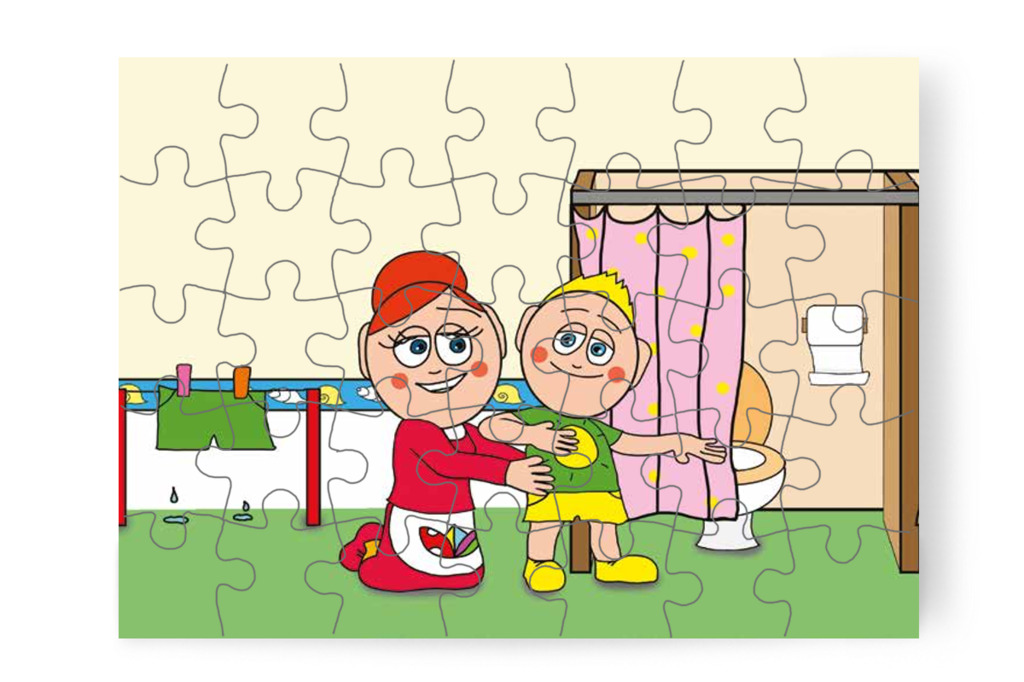 Patrik tiszta nadrágban tér vissza – Patrik és a pisi ügy puzzle, 35 darab [TC13-09-P35]