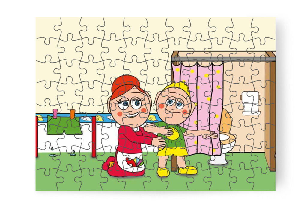 Patrik tiszta nadrágban tér vissza – Patrik és a pisi ügy puzzle, 88 darab [TC13-09-P88]