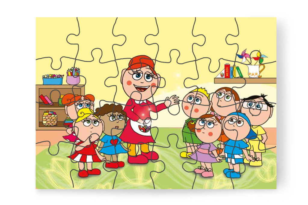 Óvónéni megoldást ígér a gyerekeknek – Patrik és a pisi ügy puzzle, 24 darab [TC13-17-P24]