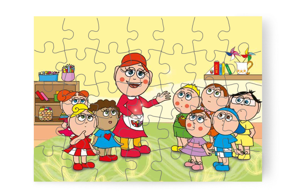 Óvónéni megoldást ígér a gyerekeknek – Patrik és a pisi ügy puzzle, 35 darab [TC13-17-P35]