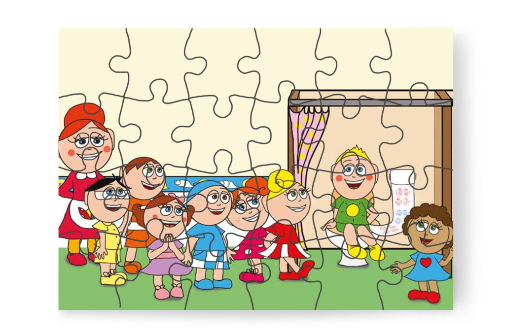 A gyerekek játékosan gyakorolnak – Patrik és a pisi ügy puzzle, 24 darab [TC13-20-P24]