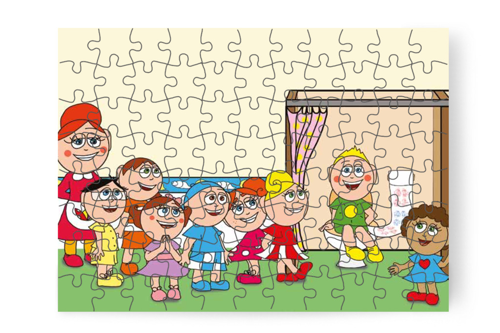 A gyerekek játékosan gyakorolnak – Patrik és a pisi ügy puzzle, 88 darab [TC13-20-P88]