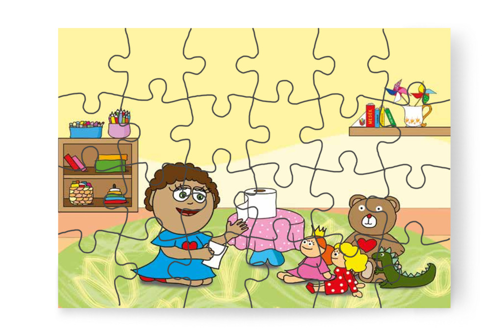 Dolly a játékoknak is elmagyarázza – Patrik és a pisi ügy puzzle, 24 darab [TC13-22-P24]