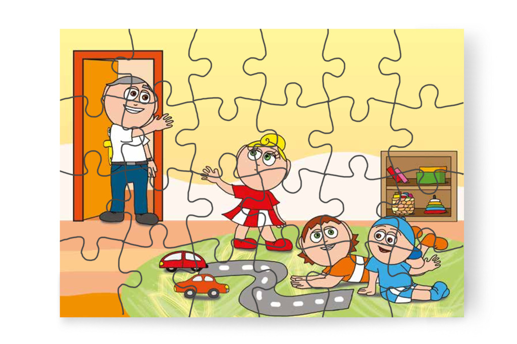 Kata elköszön és Klárához indul – Katának hiányzik az anyukája puzzle, 24 darab [TC14-04-P24]