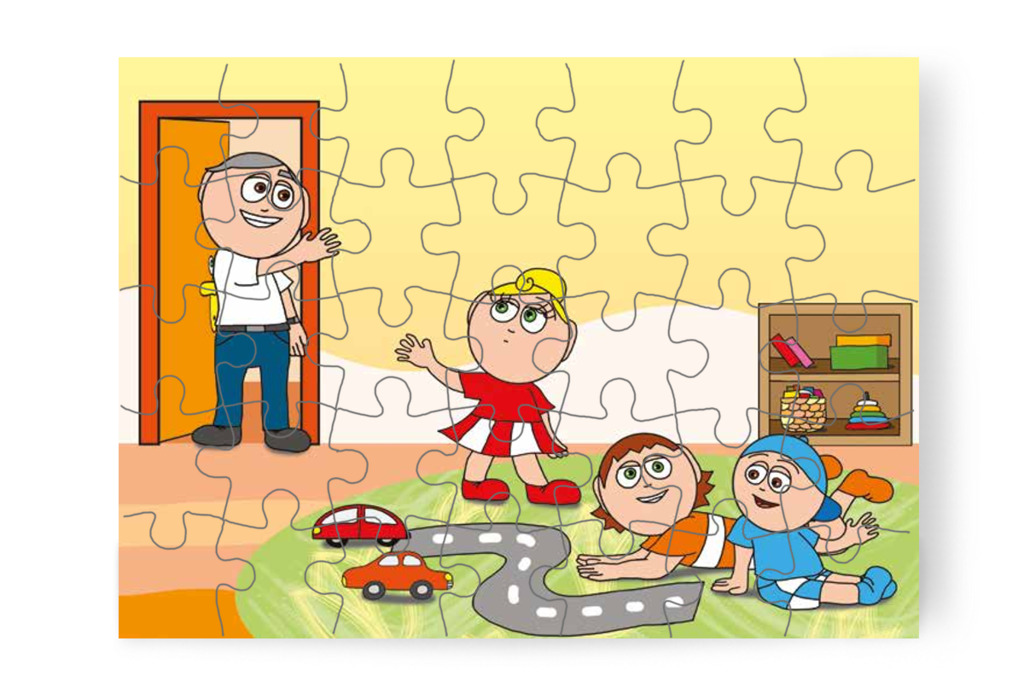 Kata elköszön és Klárához indul – Katának hiányzik az anyukája puzzle, 35 darab [TC14-04-P35]