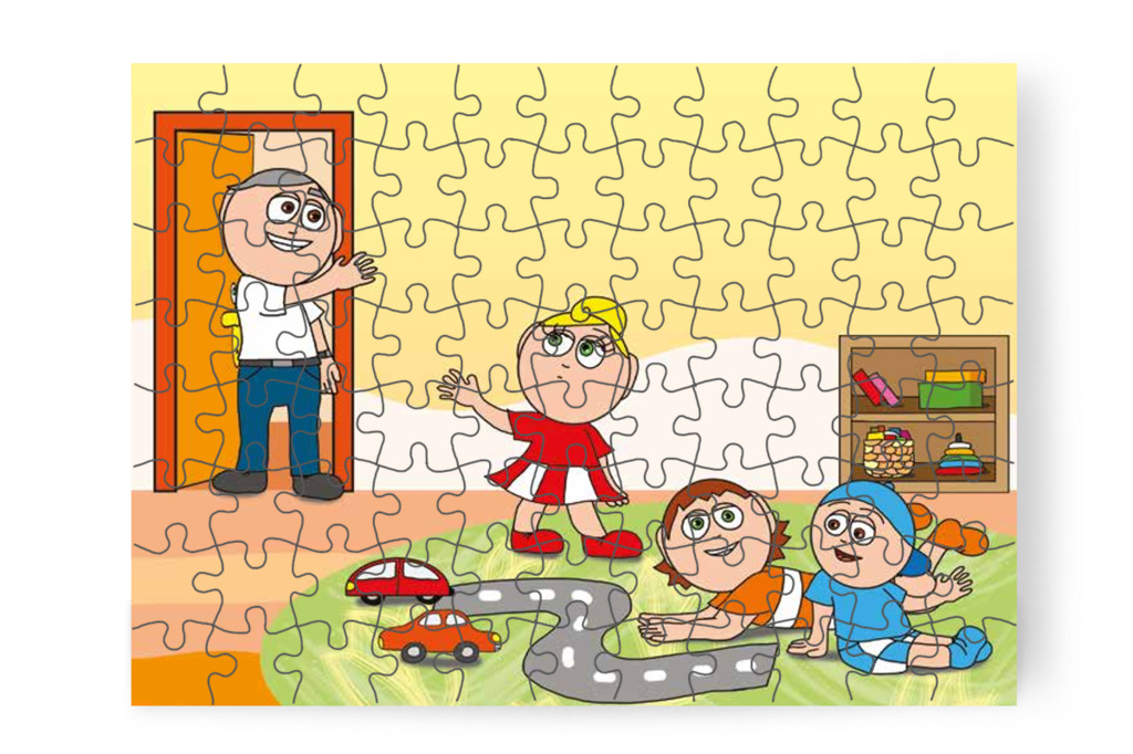 Kata elköszön és Klárához indul – Katának hiányzik az anyukája puzzle, 88 darab [TC14-04-P88]
