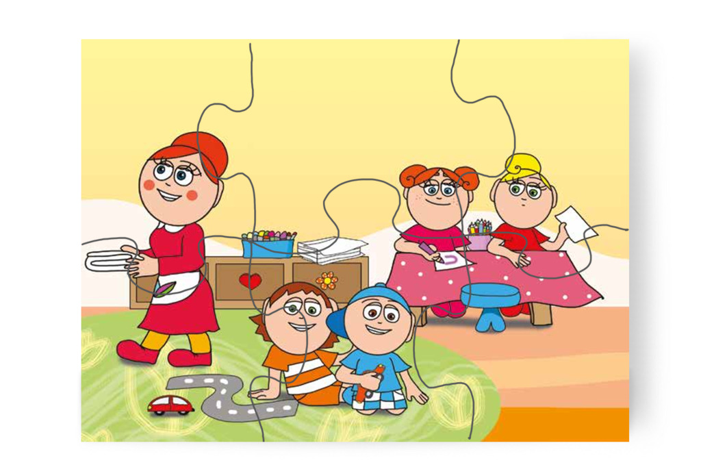 Kata virágot rajzolna az anyukájának – Katának hiányzik az anyukája puzzle, 6 darab [TC14-05-P06]