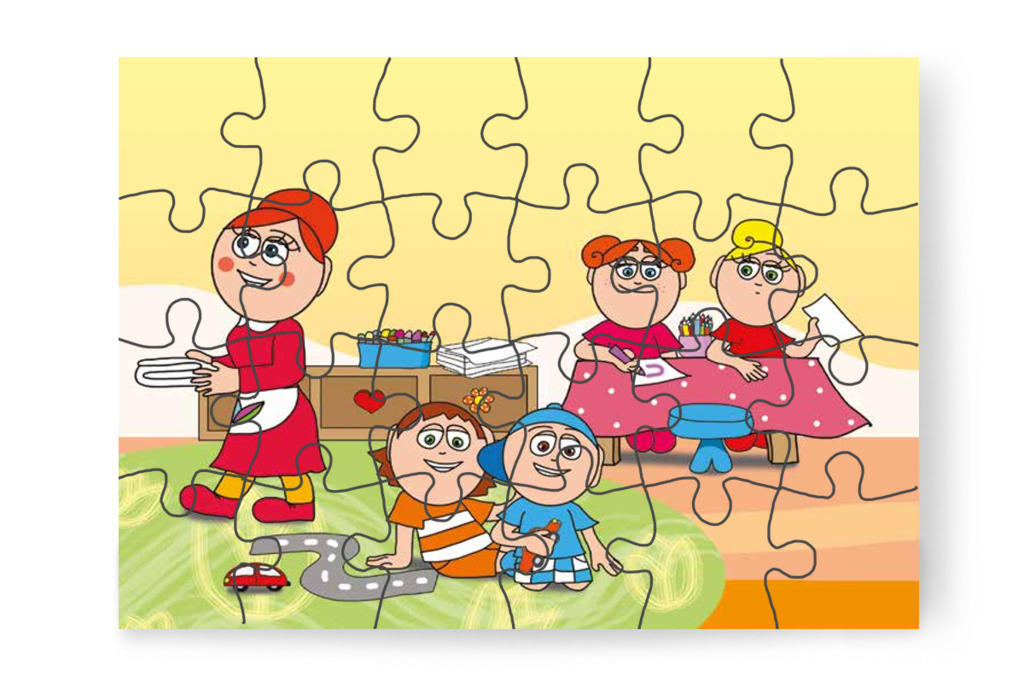 Kata virágot rajzolna az anyukájának – Katának hiányzik az anyukája puzzle, 24 darab [TC14-05-P24]