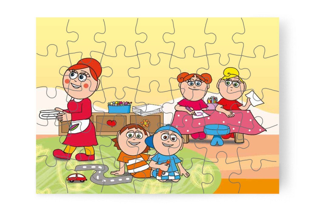 Kata virágot rajzolna az anyukájának – Katának hiányzik az anyukája puzzle, 35 darab [TC14-05-P35]