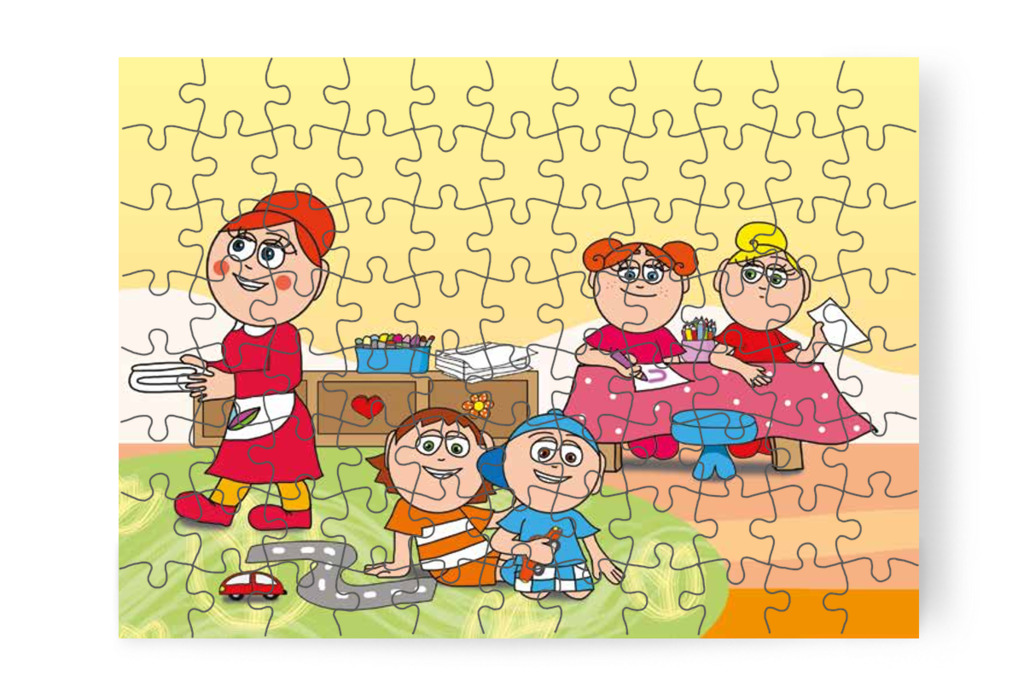 Kata virágot rajzolna az anyukájának – Katának hiányzik az anyukája puzzle, 88 darab [TC14-05-P88]
