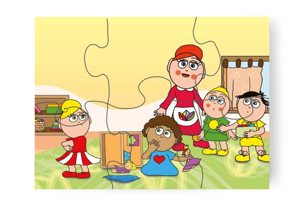 Kata fellöki a babaházat – Katának hiányzik az anyukája puzzle, 6 darab [TC14-09-P06]