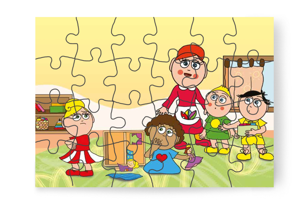 Kata fellöki a babaházat – Katának hiányzik az anyukája puzzle, 24 darab [TC14-09-P24]