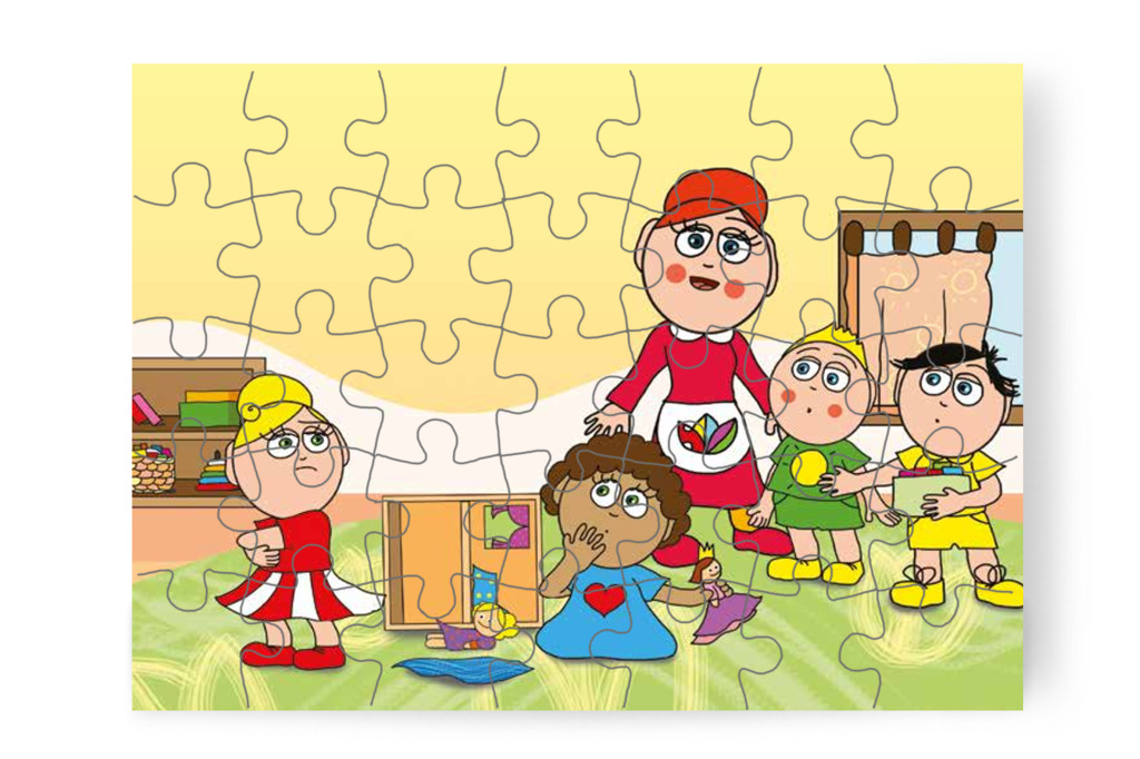 Kata fellöki a babaházat – Katának hiányzik az anyukája puzzle, 35 darab [TC14-09-P35]