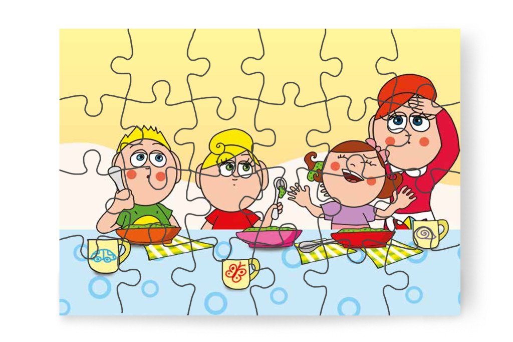 Óvónéni közbelép az ebédnél – Katának hiányzik az anyukája puzzle, 24 darab [TC14-11-P24]