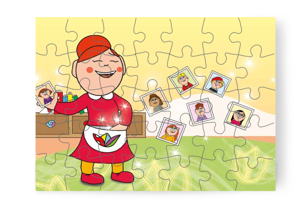 Óvónéni mindenki számára képet készít – Katának hiányzik az anyukája puzzle, 35 darab [TC14-17-P35]