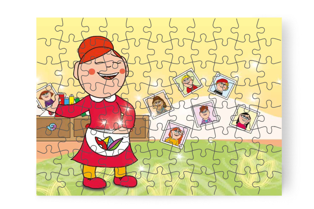 Óvónéni mindenki számára képet készít – Katának hiányzik az anyukája puzzle, 88 darab [TC14-17-P88]