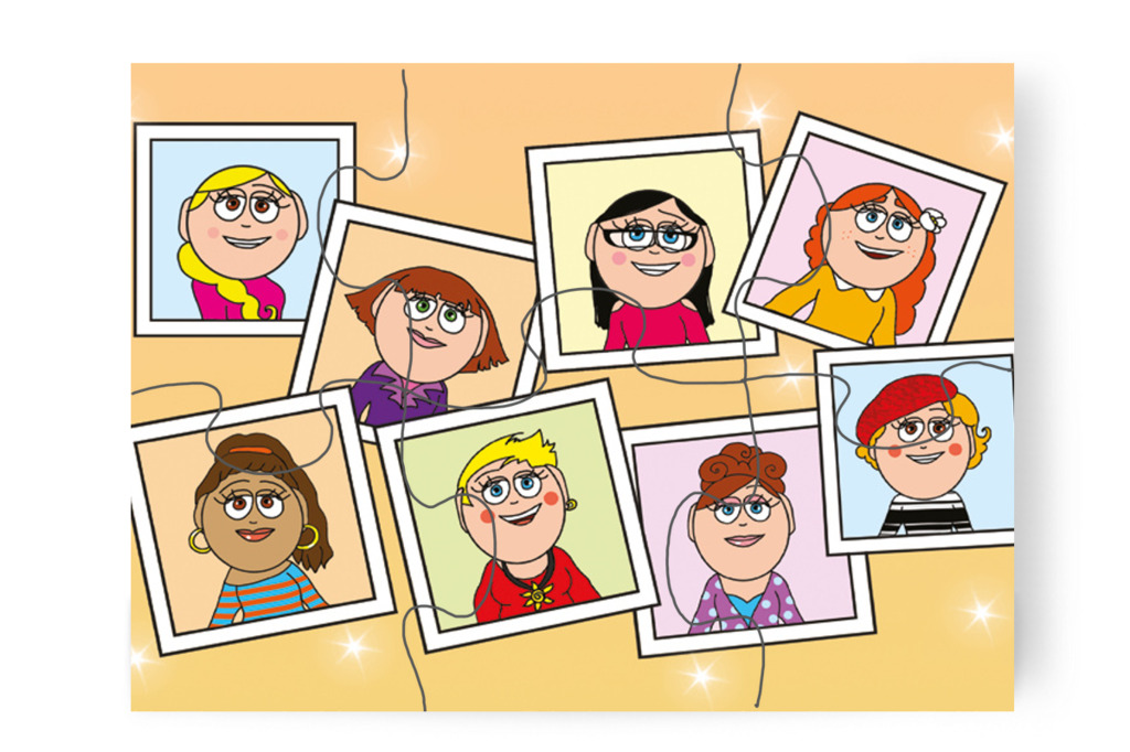 A gyerekek anyukáinak fényképei – Katának hiányzik az anyukája puzzle, 6 darab [TC14-18-P06]