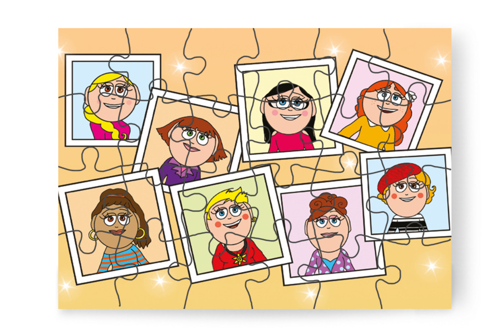 A gyerekek anyukáinak fényképei – Katának hiányzik az anyukája puzzle, 24 darab [TC14-18-P24]