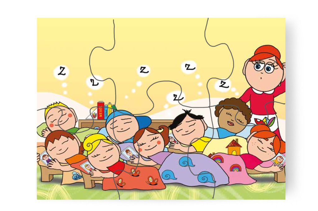 A gyerekek nyugodtan elalszanak – Katának hiányzik az anyukája puzzle, 6 darab [TC14-21-P06]