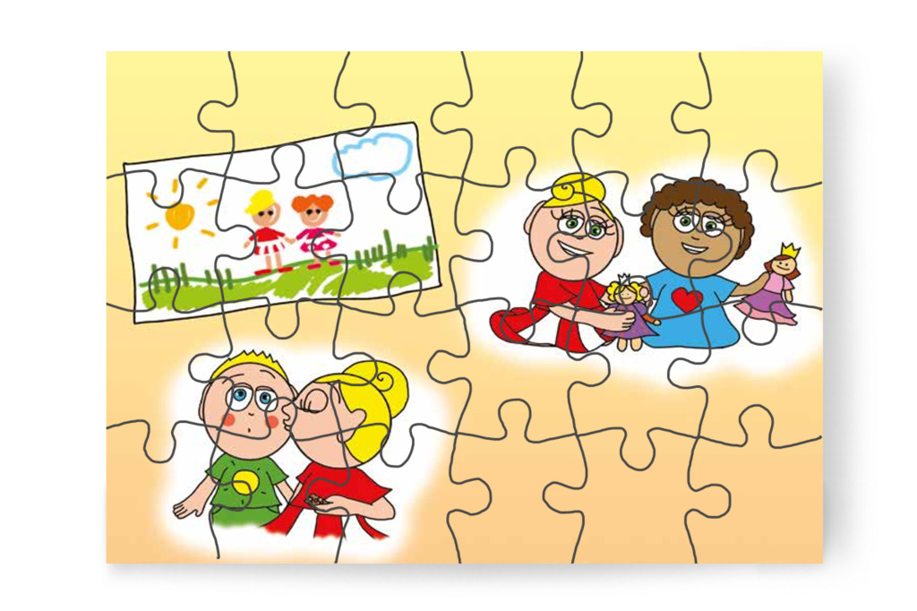 Kata vidáman játszik délután – Katának hiányzik az anyukája puzzle, 24 darab [TC14-22-P24]