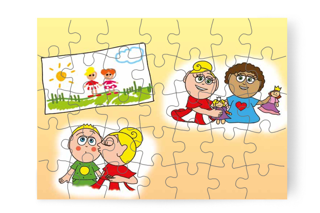 Kata vidáman játszik délután – Katának hiányzik az anyukája puzzle, 35 darab [TC14-22-P35]