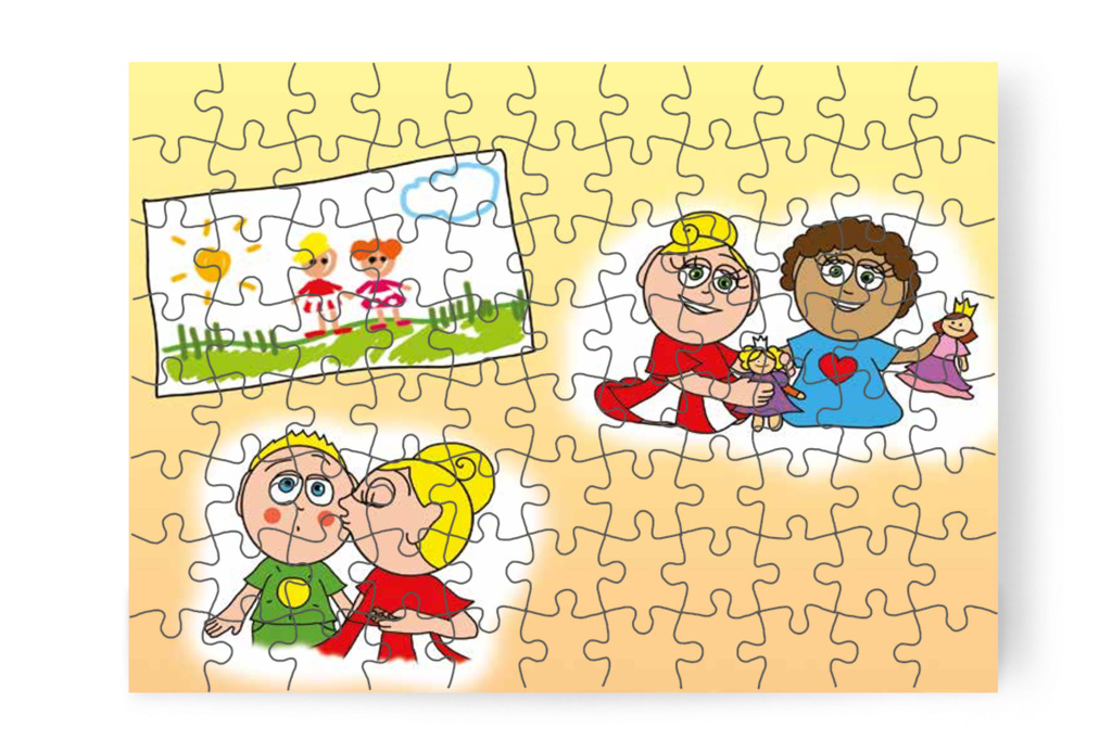 Kata vidáman játszik délután – Katának hiányzik az anyukája puzzle, 88 darab [TC14-22-P88]