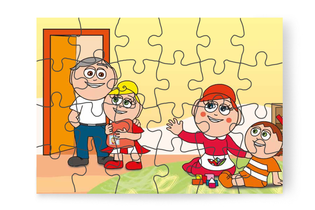 Kata hazaviszi az anyukás párnát – Katának hiányzik az anyukája puzzle, 24 darab [TC14-23-P24]