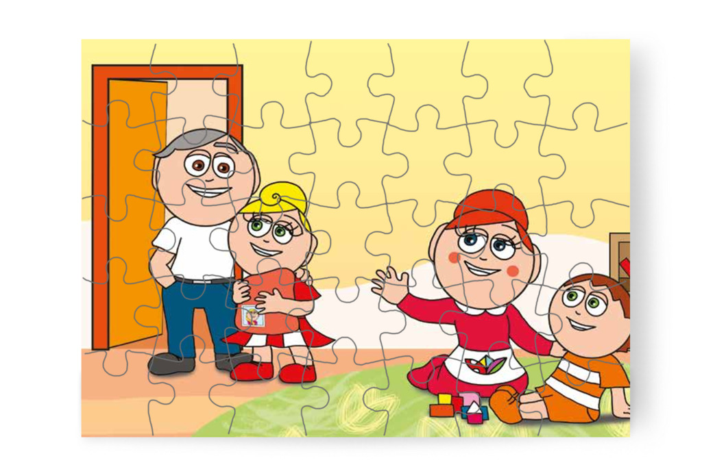 Kata hazaviszi az anyukás párnát – Katának hiányzik az anyukája puzzle, 35 darab [TC14-23-P35]