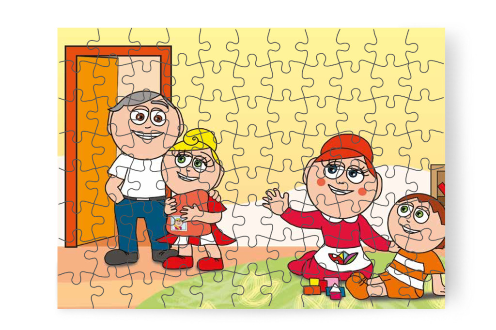 Kata hazaviszi az anyukás párnát – Katának hiányzik az anyukája puzzle, 88 darab [TC14-23-P88]