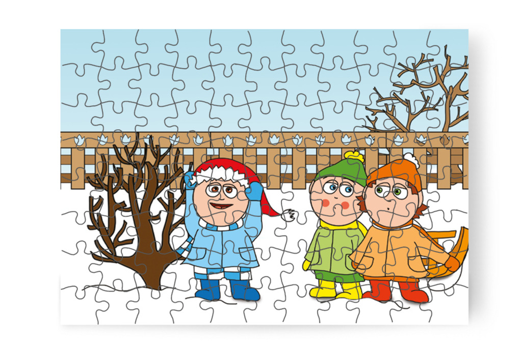 Márky felveszi a mikulássapkát – Márky és a Mikulás sapkája puzzle, 88 darab [TC15-07-P88]
