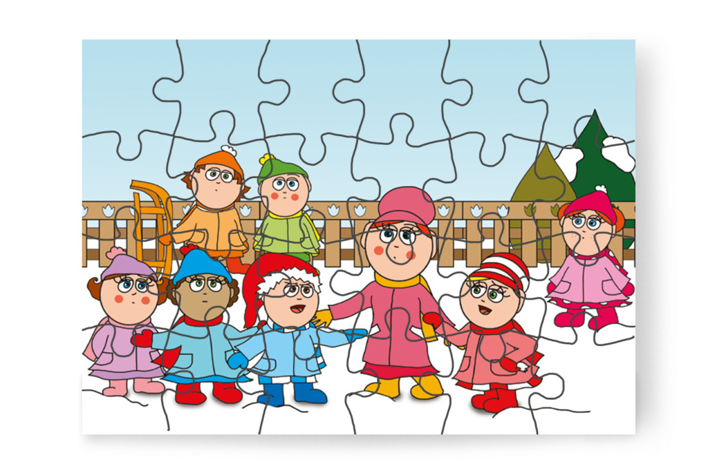 Márky Óvónénit hívja segítségül – Márky és a Mikulás sapkája puzzle, 24 darab [TC15-12-P24]