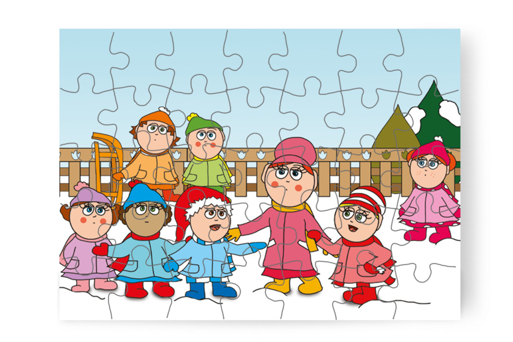 Márky Óvónénit hívja segítségül – Márky és a Mikulás sapkája puzzle, 35 darab [TC15-12-P35]