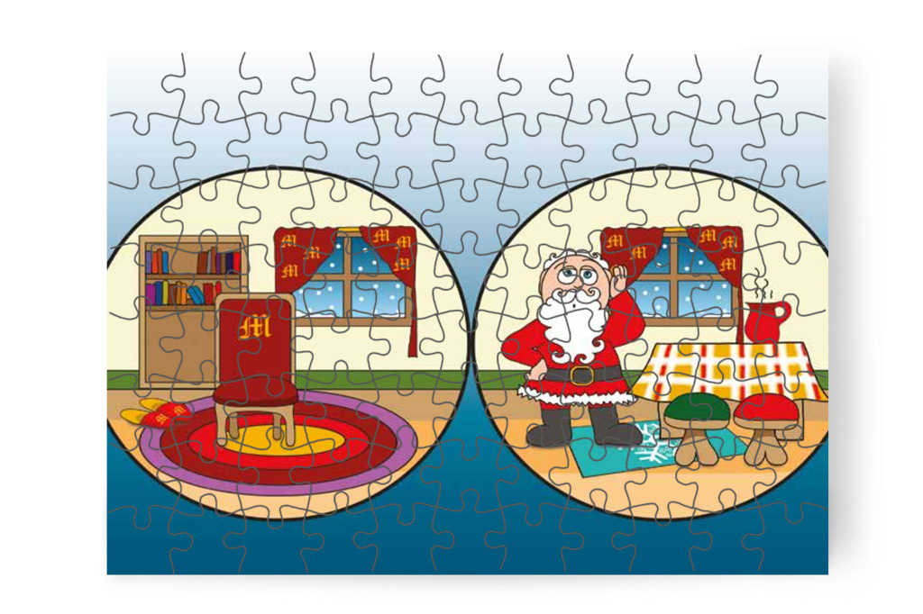A távcsőben feltűnik a Mikulás – Márky és a Mikulás sapkája puzzle, 88 darab [TC15-16-P88]