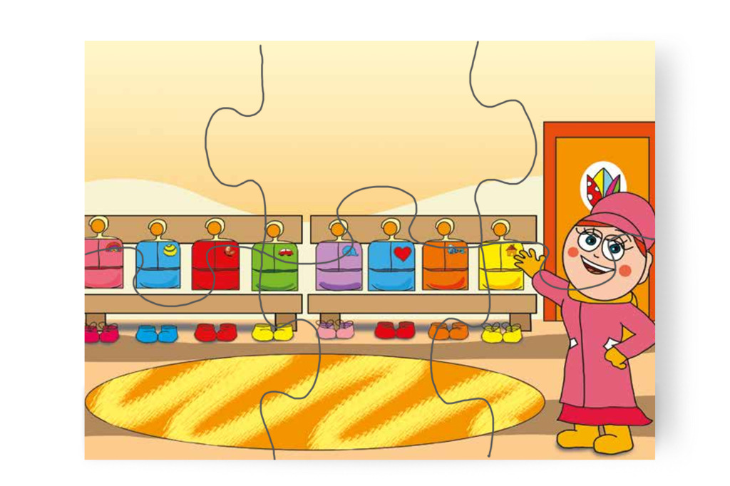 A cipők mellé kerül a Mikulás sapkája – Márky és a Mikulás sapkája puzzle, 6 darab [TC15-21-P06]