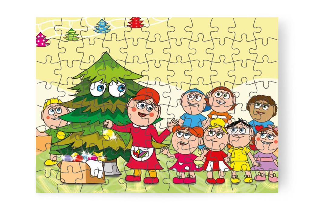Klára is szeretne díszíteni – Óvónéni és a karácsonyfa puzzle, 88 darab [TC16-09-P88]
