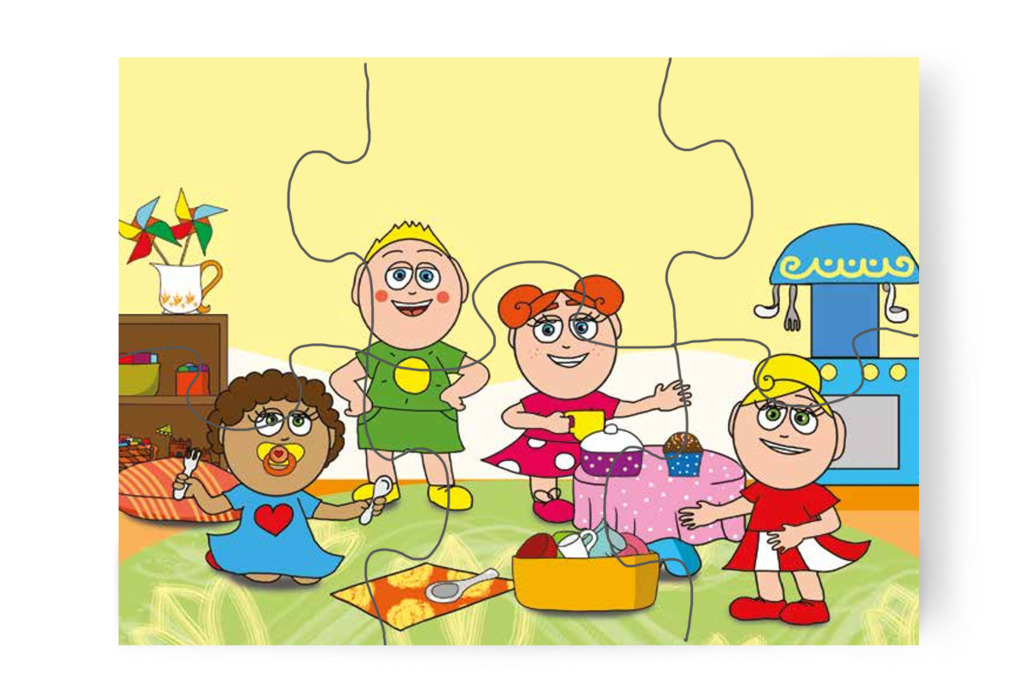 Óvónéni észreveszi az új szokást – Dolly és a cumi puzzle, 6 darab [TC17-06-P06]