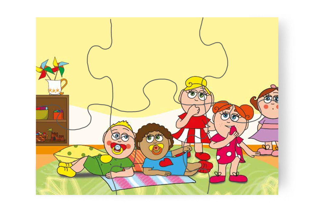 Óvónéni más játékot javasol – Dolly és a cumi puzzle, 6 darab [TC17-08-P06]