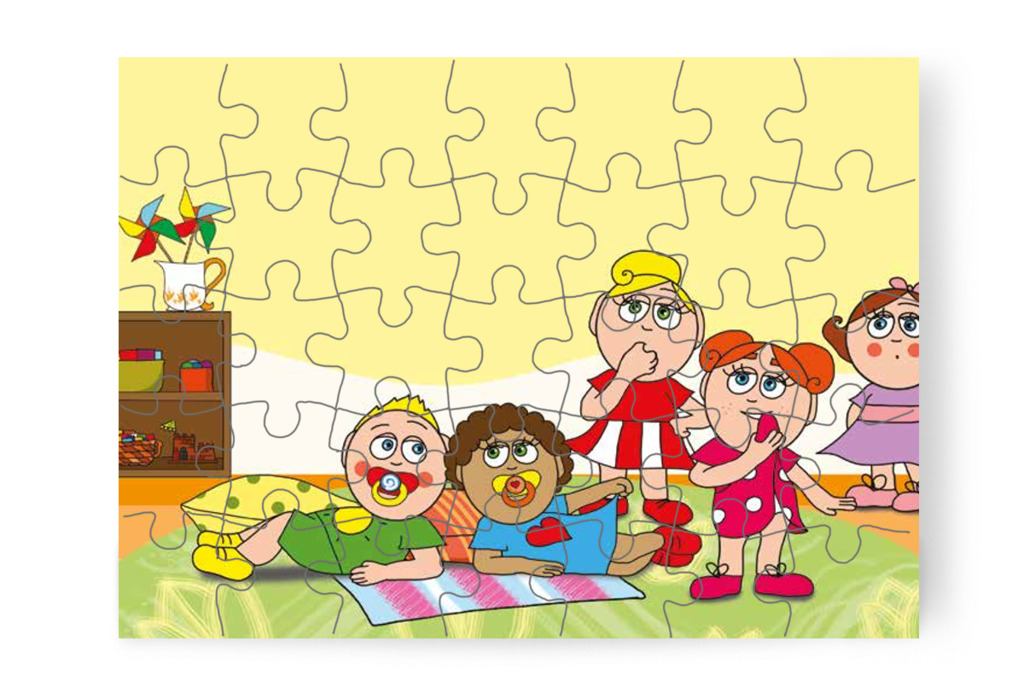 Óvónéni más játékot javasol – Dolly és a cumi puzzle, 35 darab [TC17-08-P35]