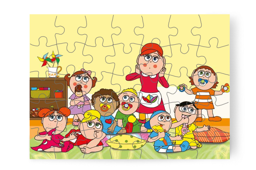 Óvónéni a varázszsebébe teszi a cumikat – Dolly és a cumi puzzle, 35 darab [TC17-12-P35]